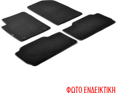 Lampa Satz Vorder- und Hintermatten 4Stück aus Teppichboden für Subaru Outback 2015+ Schwarz