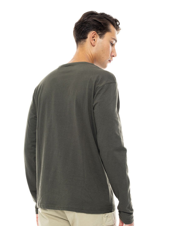 Smart Fashion Men's Long Sleeve Blouse Dk Green