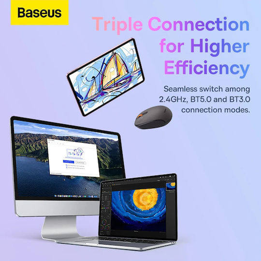 Baseus F01a Kabellose Bluetooth Mini Maus Frosted Grau