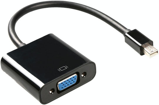 1080p Mini Displayport To Vga Cable Adapter Black
