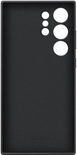 Samsung Vegan Leather Back Cover Leather Set with Glass Black (Samsung S24 Ultra S928)