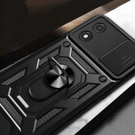 Techsuit Shield Umschlag Rückseite Kunststoff / Silikon Schwarz (Moto E13)