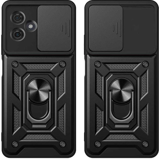 Techsuit Shield Back Cover Plastic / Silicon Negru (Motorola Moto G54)