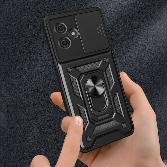 Techsuit Shield Back Cover Plastic / Silicon Negru (Motorola Moto G54)