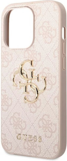 Guess Strass Metal Logo Umschlag Rückseite Kunststoff Rosa (iPhone 15 Pro Max)