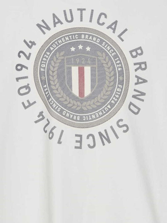 Fq1924 T-shirt Bărbătesc cu Mânecă Scurtă Off White