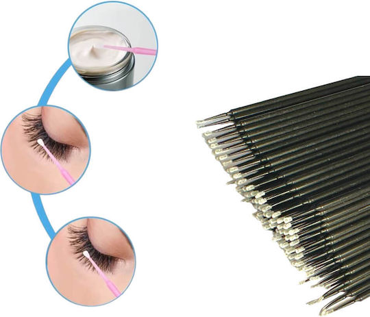 Augenbrauen-Microbrushes Augenbrauenpinsel Schwarz 100 Stk
