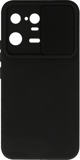 Powertech Umschlag Rückseite Silikon Schwarz (Xiaomi 13 Pro)