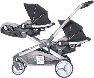 Red Castle Evolutwin Doppelter Kinderwagen Geeignet für Neugeborene Black 9.3kg