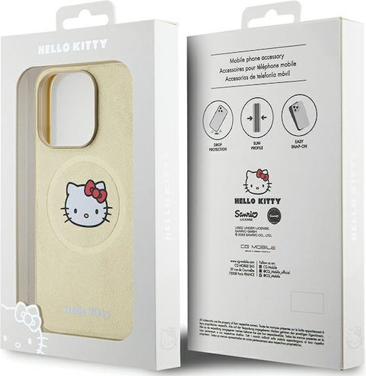 Hello Kitty Back Cover Plastic Gold (iPhone 14 Pro Max)
