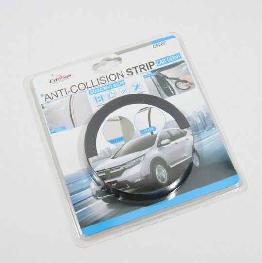 Carsun Car Protective Stickers Carbon 500 x 1.5cm for Car Door in Black Color 1pcs