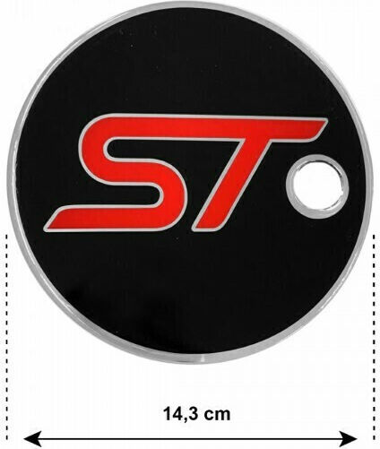 Race Axion Car Signal Stickers with Enamel Coating Ford Fiesta ST 2001-2008 for Car Gas Cap in Black Color 1pcs