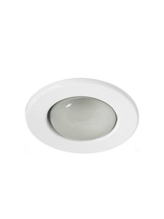 HQ Rotund Metalic Spot Încorporat cu Soclu E14 Alb 9.5x9.5cm. 1buc