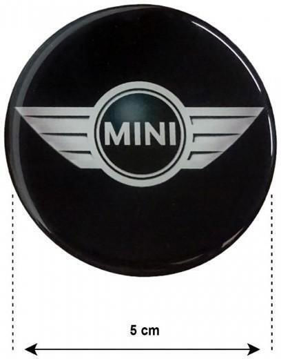 Race Axion Adhesive Badges with Enamel Coating 5cm for Car Rims in Black Colour 4pcs