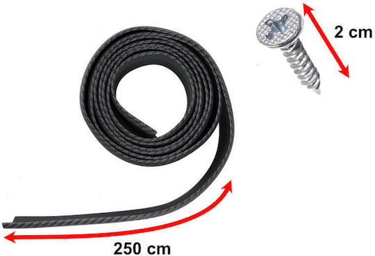 Carner Αυτοκόλλητη Ταινία Αυτοκινήτου Carbon 2.5m Carbon Samurai 250cm για Προφυλακτήρα Αυτοκινήτου σε Μαύρο Χρώμα