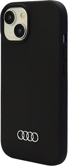 Audi Back Cover Σιλικόνης Μαύρο (iPhone 15)