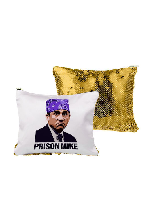 Koupakoupa Toiletry Bag Prison Mike The Office in Gold color 21cm