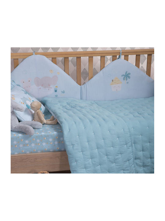 Nef-Nef Homeware Baby Quilt Shy 110x150cm Aqua