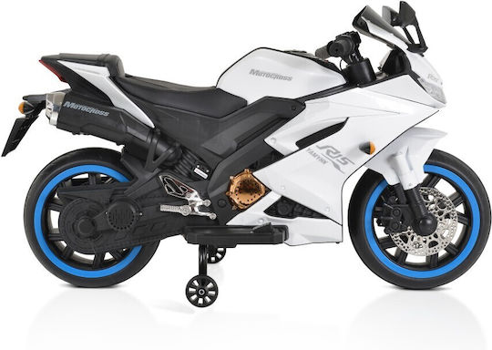 Kids Motorbike Inspired BO Painting Electric 12 Volt White