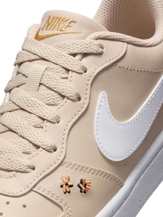 Court Court Borough Kids Sports Shoes with Laces Beige
