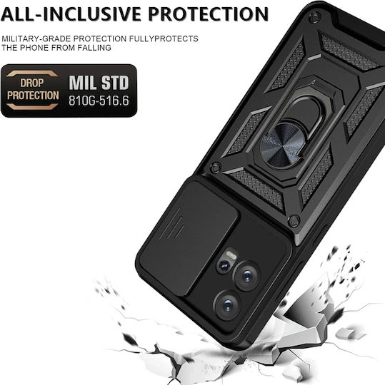 Techsuit Shield Back Cover Plastic / Silicone Black (Motorola Edge 30 Fusion)