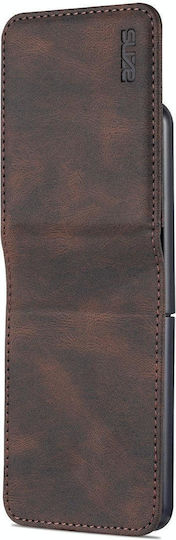 Samsung Galaxy Z Flip4 Azns Dream Ii Skin Feel Pu+tpu Horizontal Flip Pu Phone Case Coffee