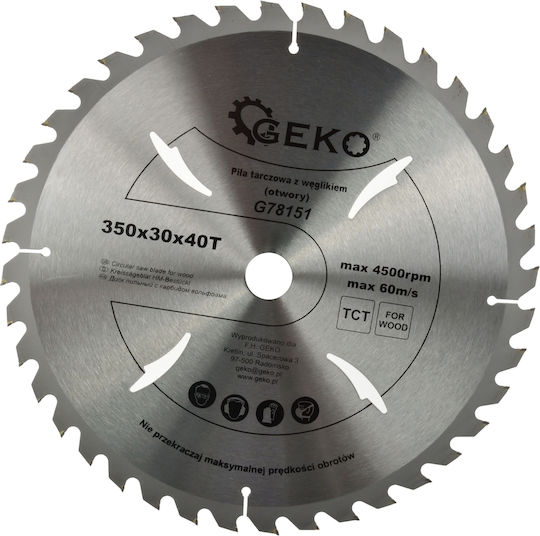 Geko Disc de tăiere Lemn 350mm