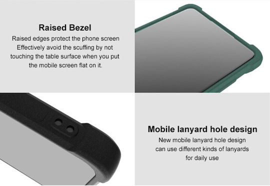Imak Straight Edge Umschlag Rückseite Silikon Schwarz (OnePlus 12R)
