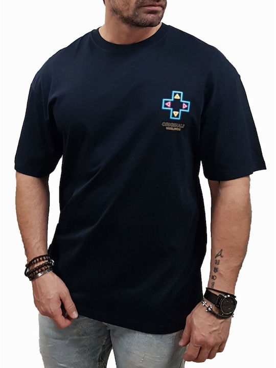 Jack & Jones Herren T-Shirt Kurzarm Blau