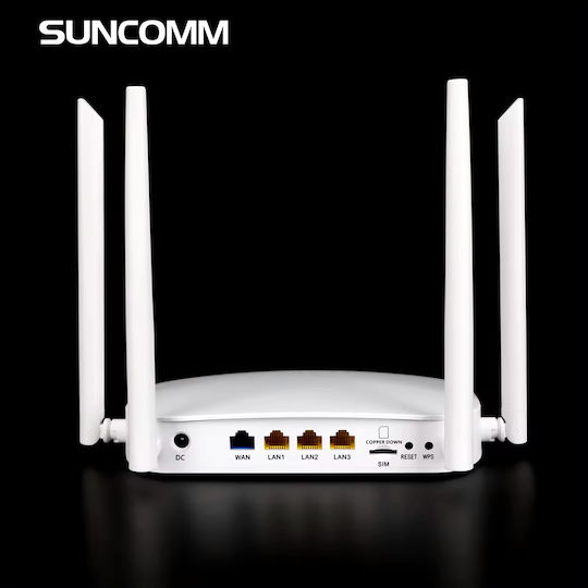 Suncomm G4304K Drahtlos 4G Wi‑Fi 4 mit 3 Anschlüssen Ethernet