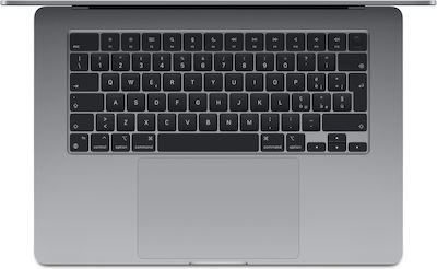 Apple MacBook Air 15" (2024) 15.3" Retina Display (M3-8-core/8GB/256GB SSD) Spațiu gri (Tastatură Engleză Internațională)