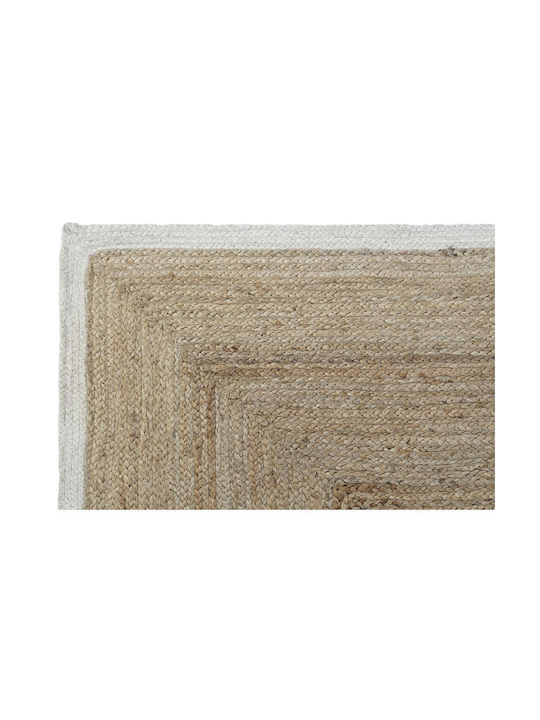 DKD Home Decor Teppich Rechteckig Sommer aus Jute White Light brown