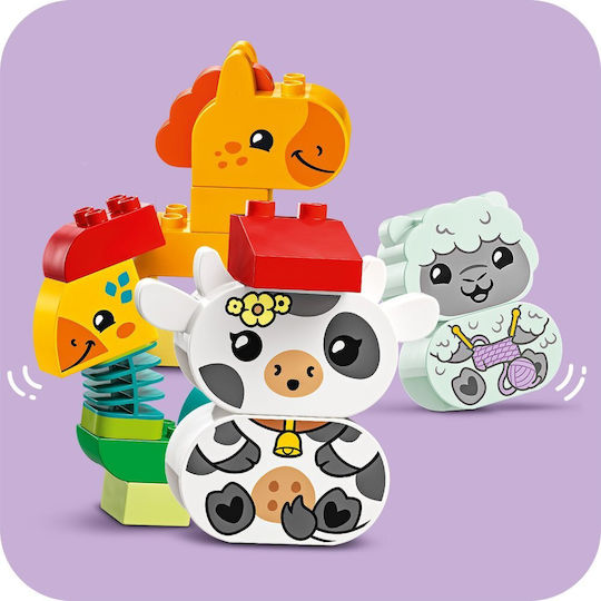 LEGO Trenul cu Animale Duplo pentru 1.5+ Ani 19 Bucăți