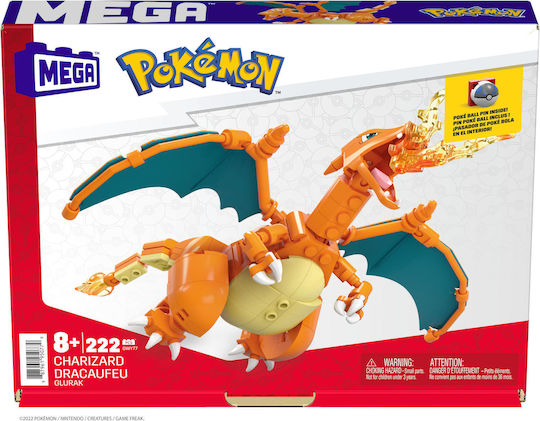 Mega Bloks Building Blocks Charizard Construction Toys for 8+ Years 222 Pieces