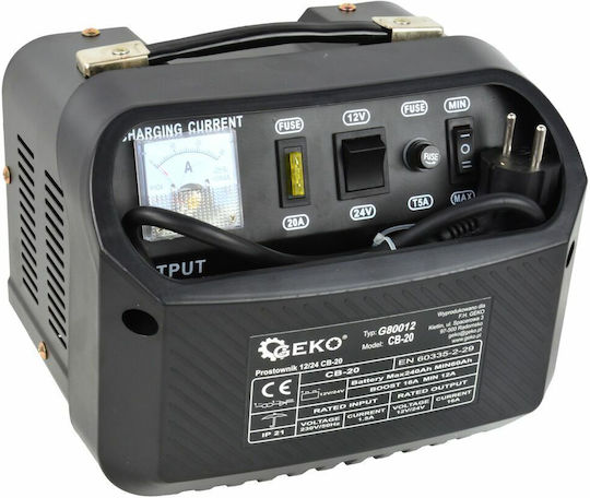 Geko Car, Truck & Motorcycle Battery Charger 12/24V