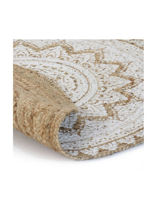 vidaXL Rug Round Summer from Jute Beige