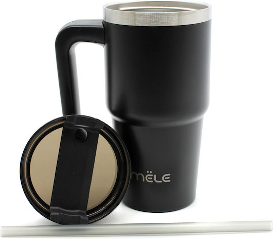 Mele Ποτήρι Θερμός 600ml Μαύρο
