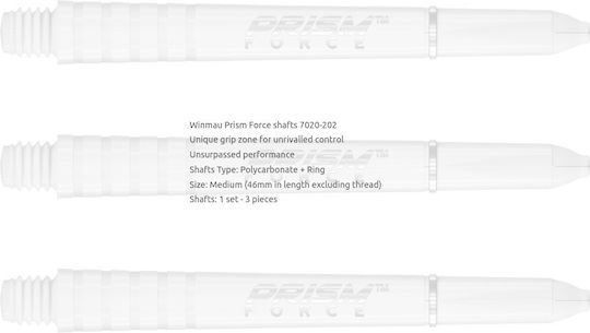 Winmau Prism Force White Medium Stems Στελέχος για Βελάκια