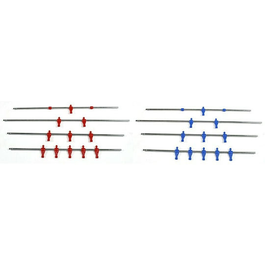 Nir Italia Μπάρες Μπάρες Μπάρα για Ποδοσφαιράκι Set 16mm Blue/Red Assist Foot DC 1τμχ