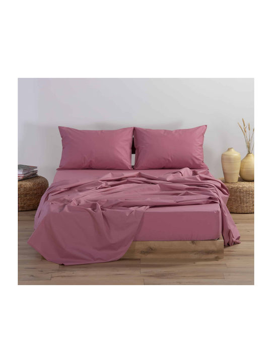 Nef-Nef Homeware Σεντόνι King Size με Λάστιχο 180x200x35εκ. Basic 1130 Apple