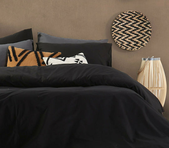 Nef-Nef Homeware Basic Μονό 170x270εκ. 1136-Black Nef-Nef Homeware Basic Μονό 170x270εκ. 1136-Black
