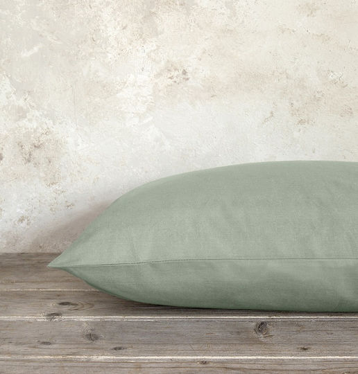 Nima Unicolors Σεντόνι Υπέρδιπλο με Λάστιχο 165x205+35εκ. Rock Green