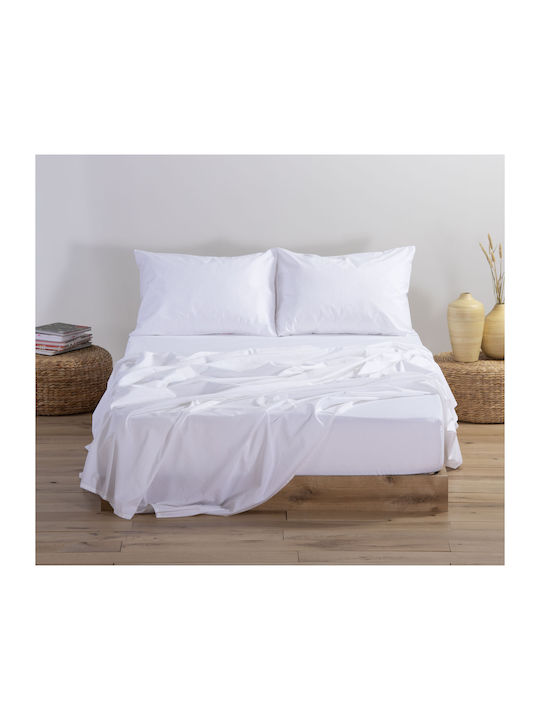 Nef-Nef Homeware Sheet for Single Bed 170x270cm. Basic 011708 200 White