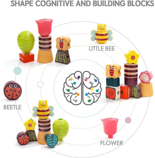 Top Bright Building Blocks Animals Flowers for 1.5+ Years 16 Pieces