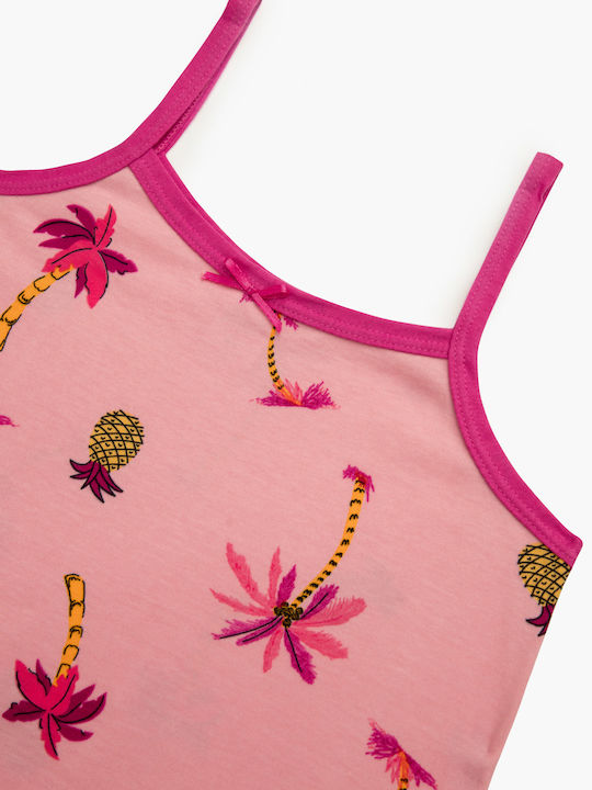 Minerva Παιδικό Νυχτικό Καλοκαιρινό Tropical Pink Pineapple