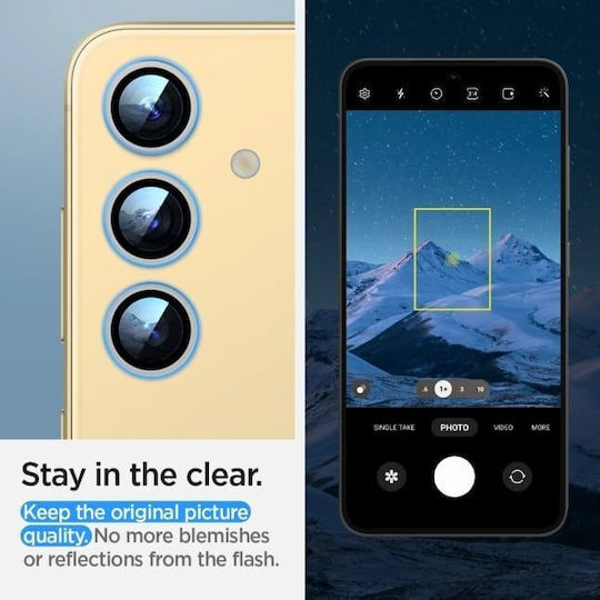 Spigen Optik Pro EZ Fit Προστασία Κάμερας Tempered Glass Κίτρινο για το Galaxy S24+