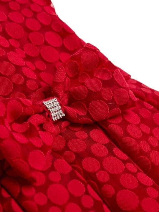 Funky Mädchen Kleid Polka Dot red