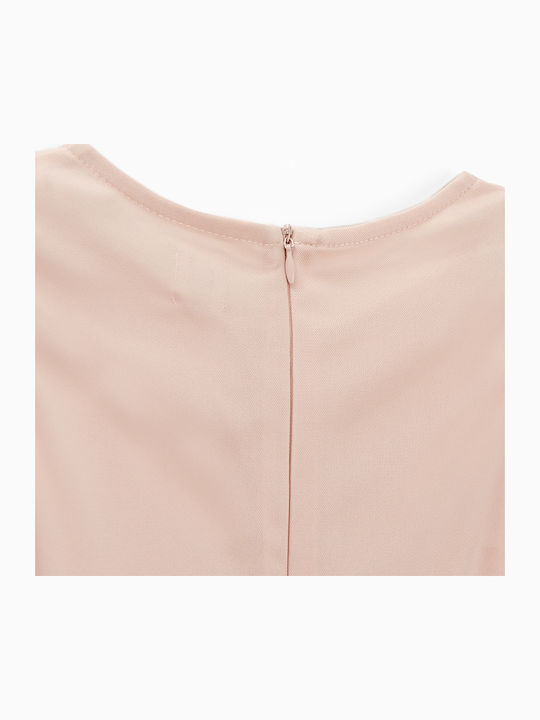 Children's Dress Short Sleeve Tulle Pink