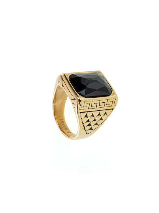 FantazyStores Women's Ring from Steel Gold Plated