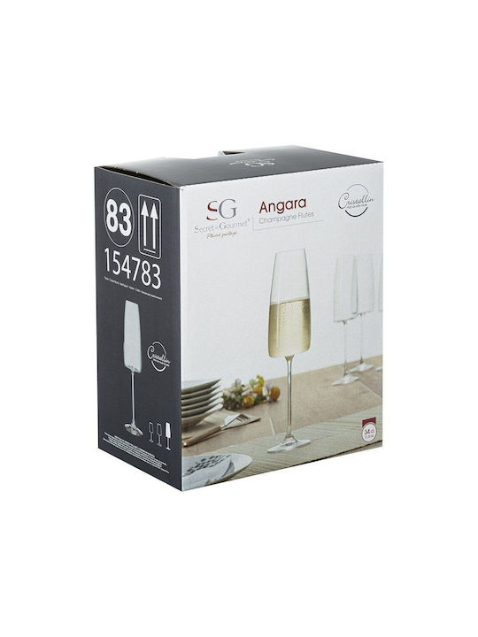 Secret de Gourmet Set of Glasses Champagne / Water made of Crystal Stemmed 340ml 6pcs